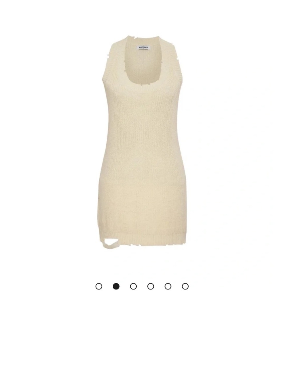 Rumored Cream Ribbed Tank Mini Dress - Picture 3 of 8